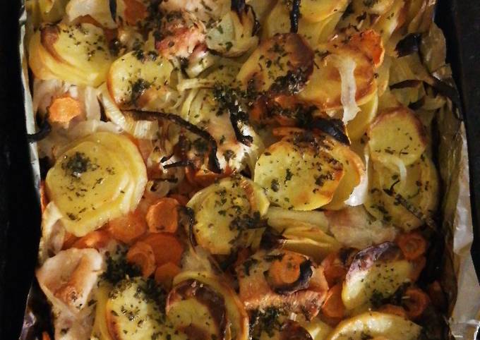 Запечённые овощи с грудкой "по-Ошемковски"