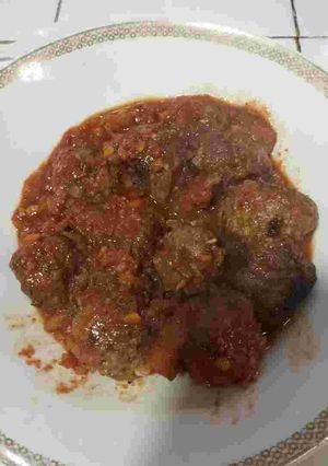 Una foto de Albóndigas de carne en salsa de tomate