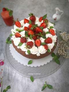 صورة لوصفة كيك الفراولة🍫🍓