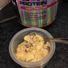 A picture of Banana, Peanut Butter and Protein.