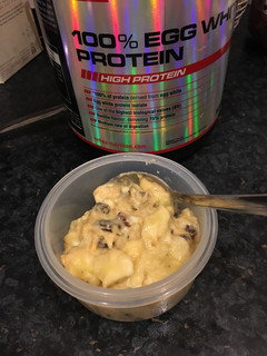 A picture of Banana, Peanut Butter and Protein.