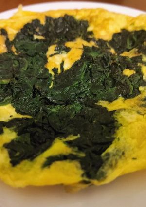 Une photo de Omelette aux épinards