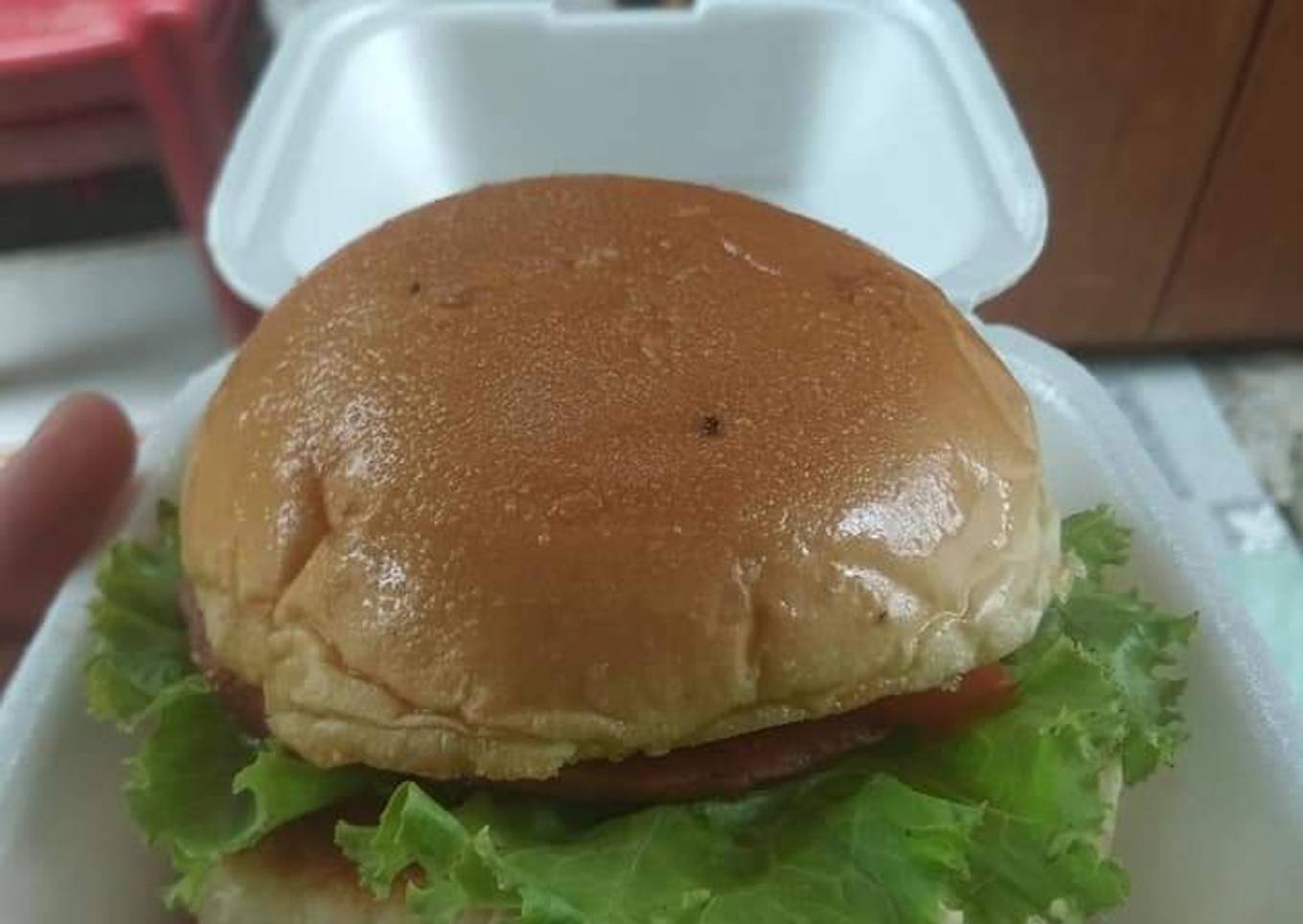 Burger panggang homemade