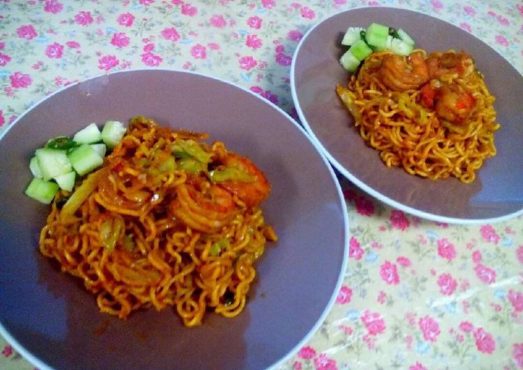 Resep Mie Aceh Tumis Udang dengan Garam Masala Anti Gagal