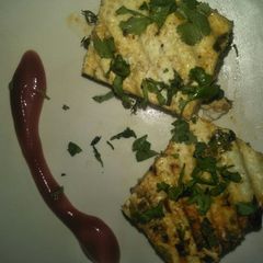 Masala grilled paneer lahsuni A picture of Masala grilled paneer lahsuni.