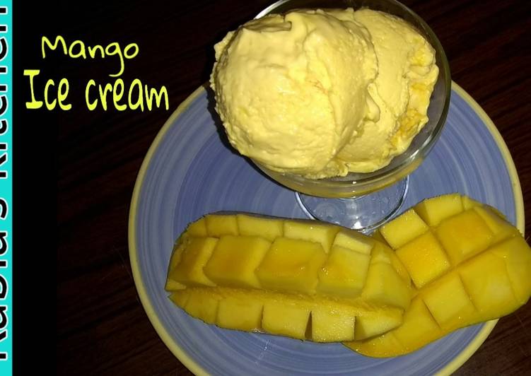 Perfect mango ice cream with 3 ingredients