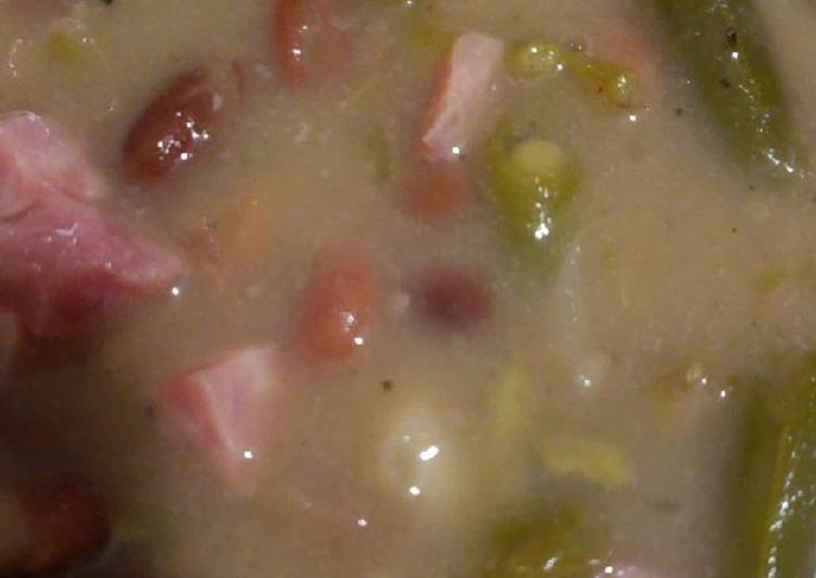 Recipe of Homemade Ham and beans with greenbeans