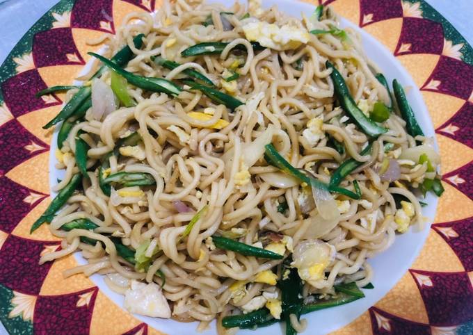 Langkah Mudah Masakan Resep Mie Goreng Kacang Panjang