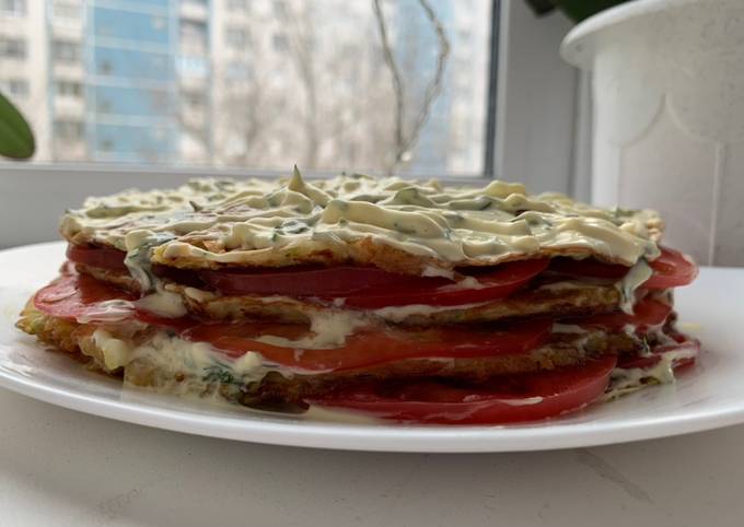 Кабачковый закусочный тортик