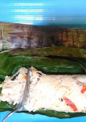 Foto resep Nasi bakar ayam suwir simple