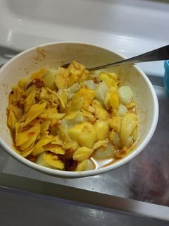 Foto resep Rujak nutrijell mangga bumbu kacang