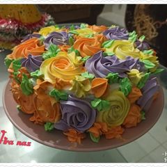 A picture of Coloured Rosettes cake.