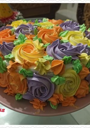 A picture of Coloured Rosettes cake.
