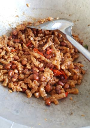 Foto resep Sambaal goreng kering tempe + kacang