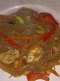 Spaghetti di soia con pollo e verdure!!