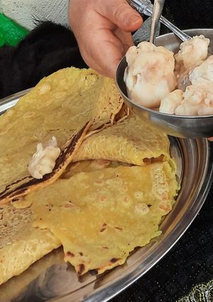 عکسی از دستور نان چرک مامان بزرگ پز