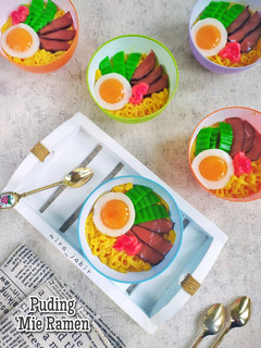 Foto resep Puding Mie Ramen