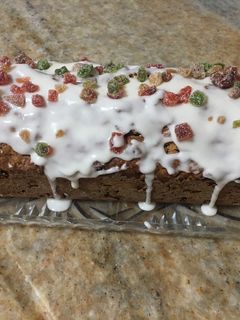 Una foto de Budín navideño