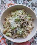 Orecchiette integrali con salsiccia e broccolo romano