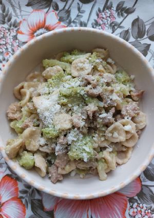 A picture of Whole Wheat Orecchiette with Sausage and Romanesco Broccoli.