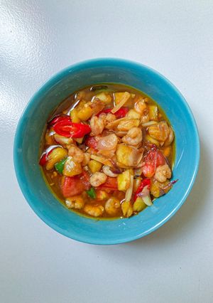 Foto resep Tumis Udang Nanas Tropika✨