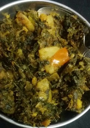 A picture of Dry Aloo Methi.