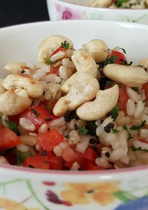 Foto principal de Ensalada de arroz integral con salsa agridulce