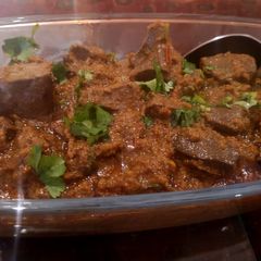 A picture of Mutton kaleji dil gurday masala.