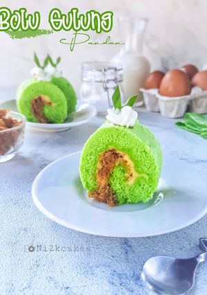 Foto resep Bolu gulung pandan kukus