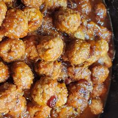 A picture of Cranberry Sauerkraut Meatballs.