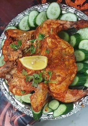 ग्रिल्ड चिकन तंदूरी (Grilled chicken tandoori recipe in Hindi) रेसिपी मुख्य फोटो
