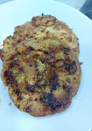 A picture of Jaggery sasami seeds paratha.