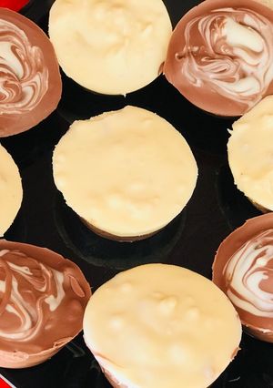 A picture of # Football seasonBounty chocolate rounds.