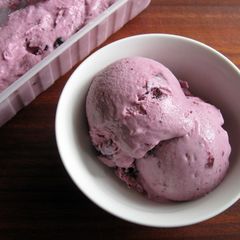 A picture of Super Easy Blueberry & Yoghurt Ice Cream.
