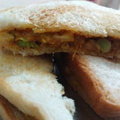 Potato green peas sandwich A picture of Potato green peas sandwich.