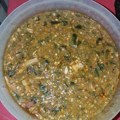 Okro soup A picture of Okro soup.