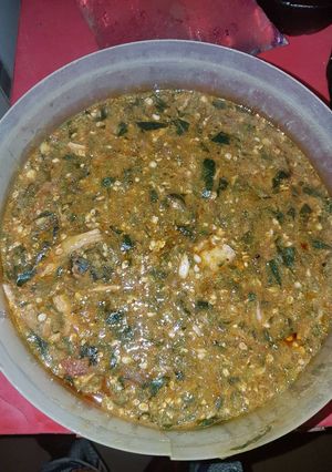 A picture of Okro soup.