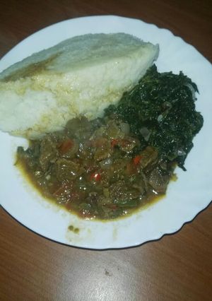 A picture of Stewed beef with managu.