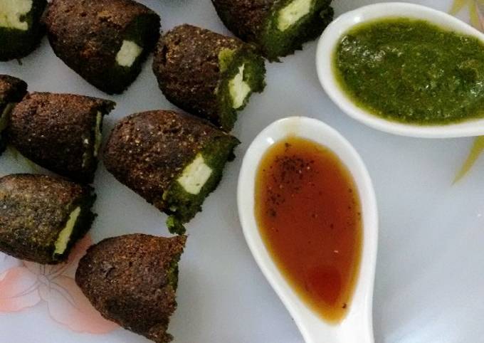 Hare bhare paneer kababs/rolls