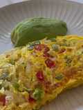 Omelete com Pimentos e Cebola