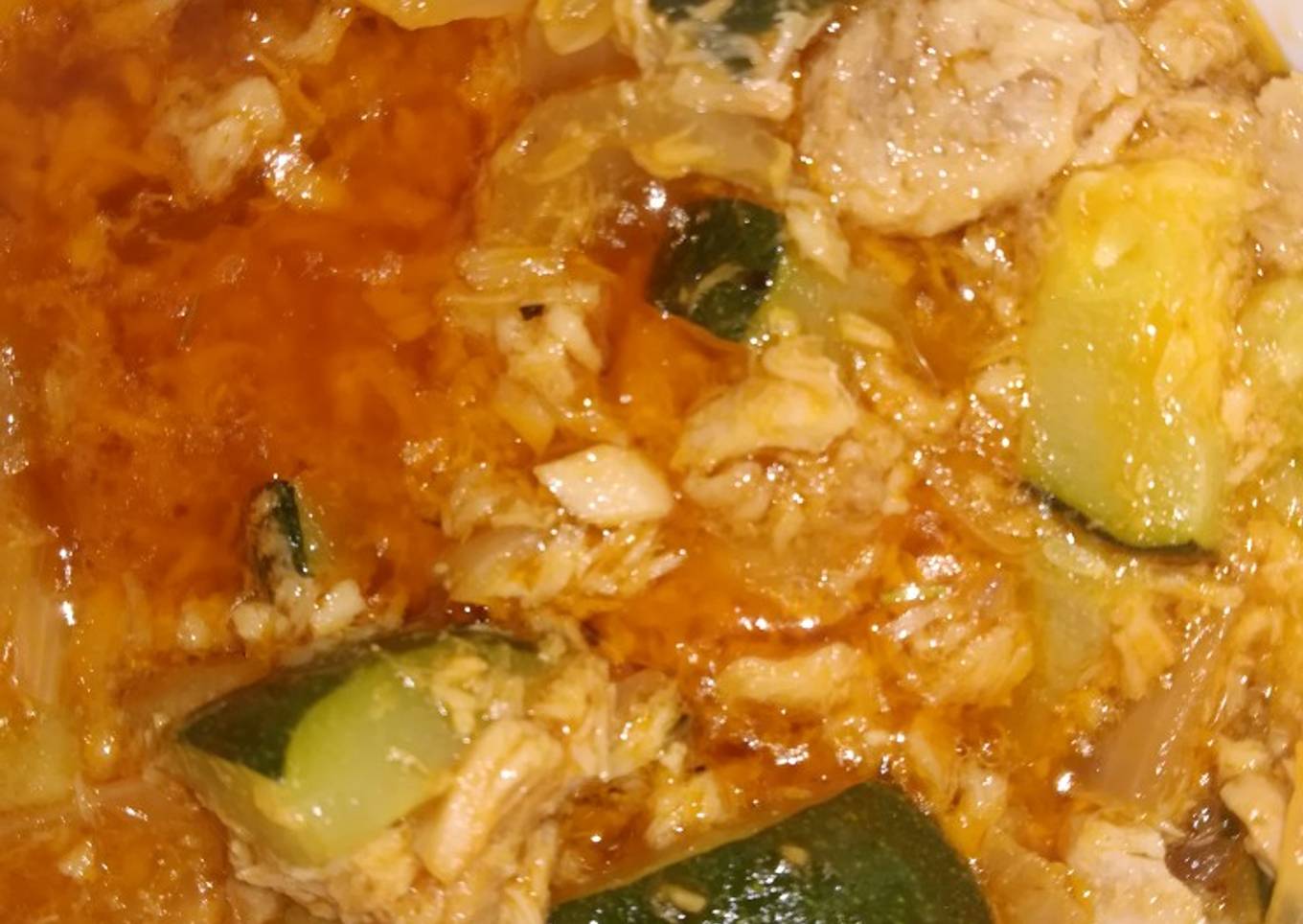 Sofrito de calabacín con atún