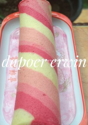 Foto resep Ombre roll cake