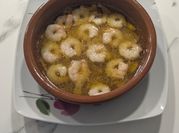 Una foto de gamba al ajillo
