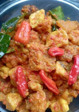 Foto resep Oseng krecek tahu pedas