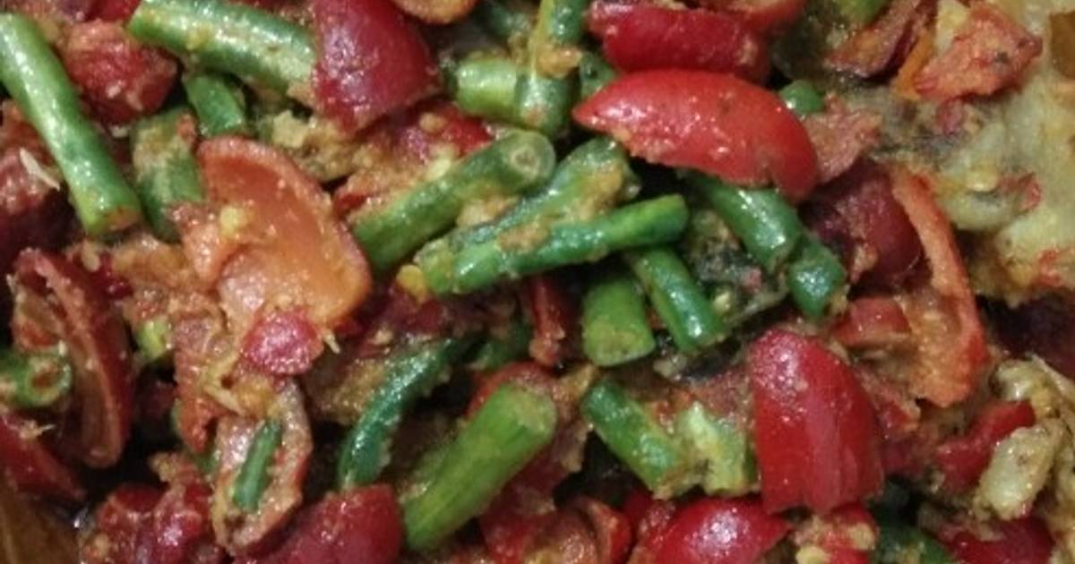 Resep Balado kulit melinjo campur kacang panjang oleh Albauy cook