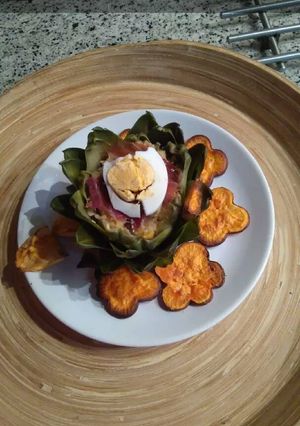 Foto principal de Flor de alcachofas con batata