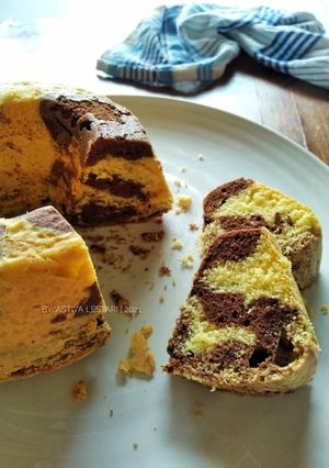 Foto resep Bolu Jadul/Marmer Cake Ekonomis 2 telur