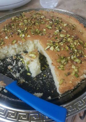 صورة لوصفة كيك سادة بالفستق الحلبي