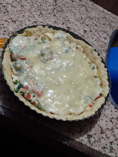 Una foto de Tarta de espinaca y pollo
