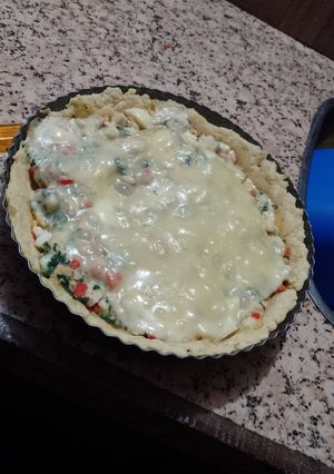 Una foto de Tarta de espinaca y pollo